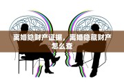 离婚隐财产证据，离婚隐藏财产怎么查