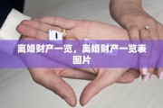 离婚财产一览，离婚财产一览表图片