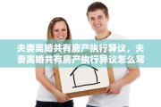夫妻离婚共有房产执行异议，夫妻离婚共有房产执行异议怎么写