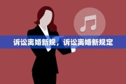 诉讼离婚新规，诉讼离婚新规定