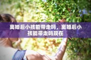 离婚后小孩能带走吗，离婚后小孩能带走吗现在