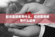 起诉离婚都带什么，起诉离婚都带什么证件
