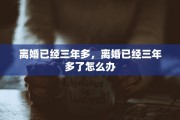 离婚已经三年多，离婚已经三年多了怎么办