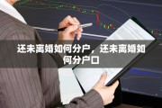 还未离婚如何分户，还未离婚如何分户口