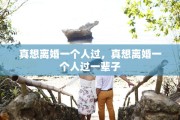 真想离婚一个人过，真想离婚一个人过一辈子