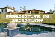 起诉离婚后多久可以买房，起诉离婚后多久可以买房子