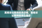 离婚诉讼期间债务归谁，离婚诉讼期间债务归谁管