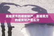 离婚男方的婚前财产，离婚男方的婚前财产怎么分