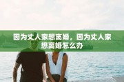 因为丈人家想离婚，因为丈人家想离婚怎么办