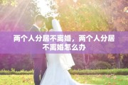两个人分居不离婚，两个人分居不离婚怎么办