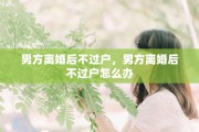 男方离婚后不过户，男方离婚后不过户怎么办