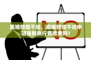 离婚赔偿不给，离婚赔偿不给申请强制执行要收费吗?
