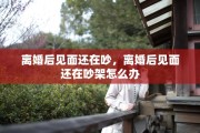 离婚后见面还在吵，离婚后见面还在吵架怎么办