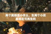 两个离婚生小孩么，生两个小孩离婚后可再生吗