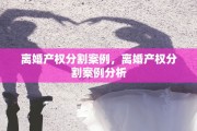 离婚产权分割案例，离婚产权分割案例分析