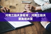 河南三胎夫妻离婚，河南三胎夫妻离婚政策