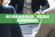 你们是起诉离婚的吗，你们是起诉离婚的吗英文