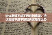 协议离婚不成不想起诉离婚，协议离婚不成不想起诉离婚怎么办