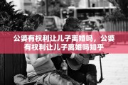 公婆有权利让儿子离婚吗，公婆有权利让儿子离婚吗知乎