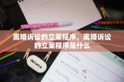 离婚诉讼的立案程序，离婚诉讼的立案程序是什么