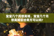 宝宝几个月想离婚，宝宝几个月想离婚留给男方可以吗?