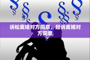 诉松离婚对方同意，起诉离婚对方同意