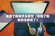 离婚了我既然没感觉（离婚了我既然没感觉了）