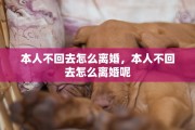 本人不回去怎么离婚，本人不回去怎么离婚呢