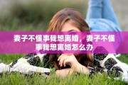 妻子不懂事我想离婚，妻子不懂事我想离婚怎么办