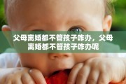 父母离婚都不管孩子咋办，父母离婚都不管孩子咋办呢