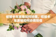 结婚半年离婚如何协商，结婚半年离婚如何协商赔偿