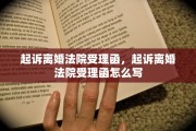 起诉离婚法院受理函，起诉离婚法院受理函怎么写