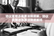 协议离婚还需要法院调解，协议离婚还需要法院调解吗