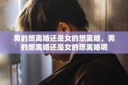 男的想离婚还是女的想离婚，男的想离婚还是女的想离婚呢