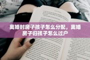 离婚时房子孩子怎么分配，离婚房子归孩子怎么过户