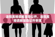 法院离婚调解是否公开，法院离婚调解是否公开审理