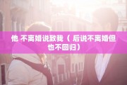 他 不离婚说致我（ 后说不离婚但也不回归）