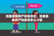 如果离婚房产和债务怎，如果离婚房产和债务怎么分割