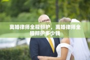 离婚律师全程辩护，离婚律师全程辩护多少钱
