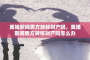 离婚期间男方转移财产吗，离婚期间男方转移财产吗怎么办