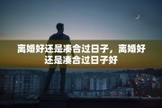 离婚好还是凑合过日子，离婚好还是凑合过日子好