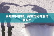 离婚如何排解，离婚如何排解婚前财产