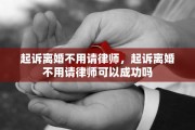 起诉离婚不用请律师，起诉离婚不用请律师可以成功吗
