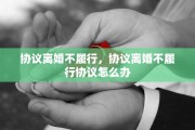 协议离婚不履行，协议离婚不履行协议怎么办