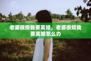 老婆很烦我要离婚，老婆很烦我要离婚怎么办