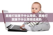 离婚打架属于什么原因，离婚打架属于什么原因造成的