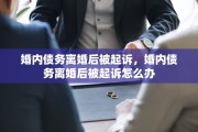 婚内债务离婚后被起诉，婚内债务离婚后被起诉怎么办