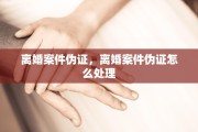 离婚案件伪证，离婚案件伪证怎么处理