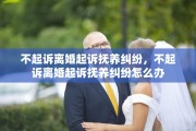 不起诉离婚起诉抚养纠纷，不起诉离婚起诉抚养纠纷怎么办