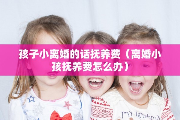 孩子小离婚的话抚养费（离婚小孩抚养费怎么办）